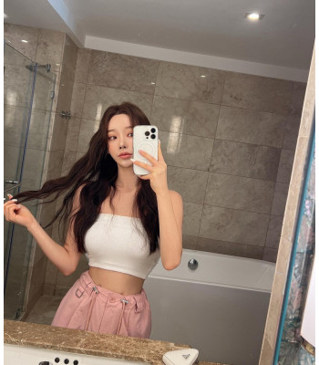 볼륨 패드 크롭 튜브탑