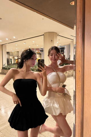 탑 벌룬 원피스